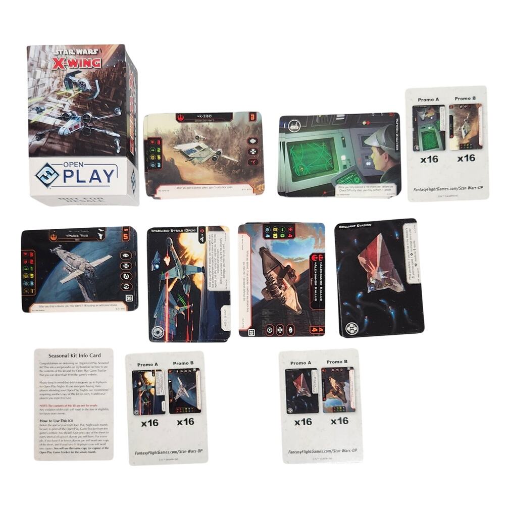 Star Wars X-Wing Fantasy Flight Games Open Play Card Game New Open Box